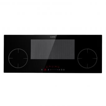 Slim depth induction hob outlet