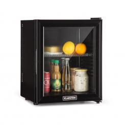 Brooklyn 24 Minibar Mini-Kühlschrank |   thermoelektrisches Kühlsystem | 24 Liter Fassungsvermögen | 3-stufige Kühlung:   bis 12 °C | Energieeffizienzklasse: E | 23 dB   | flexibler Kunststoffboden | LED-Licht | Panorama-Glastür