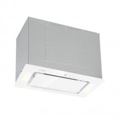 Hektor Dunstabzugshaube | Unterbau-Haube | 52 cm | Kraftvoll: 190 W | Aero Efficiency: 530 m³/h Abluftleistung | 3 Stufen | Nachlüftungstimer bis 9 Minuten | LED-Kochfeldbeleuchtung | Touch-Panel | Pure Ambience: Unterseite aus weißem Sicherheitsglas