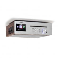 auna Silver Star Chef keukenradio 20W max. CD BT USB internet/DAB+/FM zilver