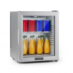 Brooklyn 24 Minibar Mini-Kühlschrank |   thermoelektrisches Kühlsystem | 24 Liter Fassungsvermögen | 3-stufige Kühlung:   bis 12 °C | Energieeffizienzklasse: E | 23 dB   | flexibler Kunststoffboden | LED-Licht | Panorama-Glastür