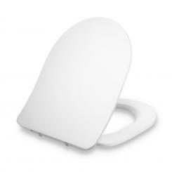 Aliano, тоалетна седалка, D-образна форма, автоматично сгъване, антибактериално, бяла