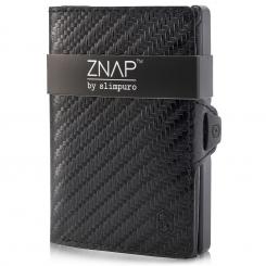 ZNAP Slim Wallet Mini carteira, bolsa, bolso de moedas  | para até 8 cartões bancários | fácil acesso: cartões removíveis | fácil acesso: compartimento para moedas e notas | design fino | plano | 8,9x1,5x6,3cm | cartão de proteção RFID | alumínio