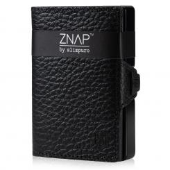 ZNAP Slim Wallet Mini carteira, bolsa, bolso de moedas  | para até 12 cartões bancários | fácil acesso: cartões removíveis | fácil acesso: compartimento para moedas e notas | design fino | plano | 8,9x1,8x6,3cm | cartão de proteção RFID | alumínio