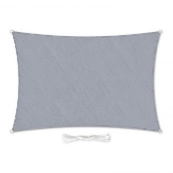Vele Parasole da Giardino 3.8 x 7.2 m Protezione e All'Acqua Solare Respirante Anti UV Rete Ombreggiante per Esterni con Fune e Occhiellato per Terrazza, Campeggio, Verde Scuro