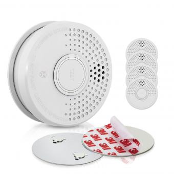 SEBSON 4x Rilevatore di Fumo incl. Supporto Magnetico, Batteria da 10 anni, DIN EN 14604