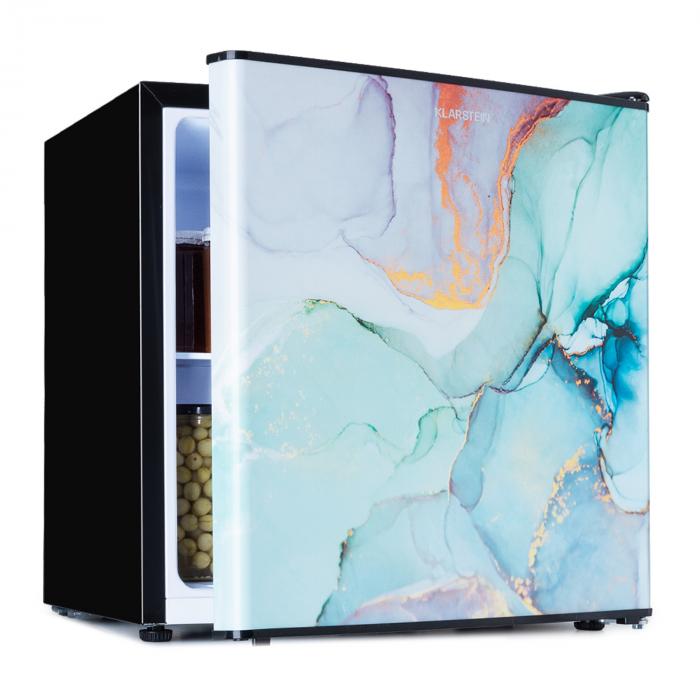 CoolArt 45L Kühl-Gefrier-Kombination Mini-Kühlschrank, Fassungsvermögen:  45 Liter, EEK F, Gefrierfach: 1,5 Liter, 2 Lagerfächer, Türfächer, geräuscharm: 37 dB, 5-stufige Temperatureinstellung, 45 Ltr