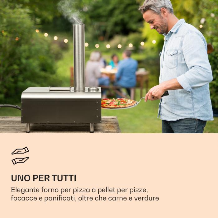 Forno per Pizza con Termometro, Forno per Pizza da Esterno, Griglia per  Pizza Portatile, Pizzaiolo, Forno per Pizza a Pellet di Legno, per Picnic