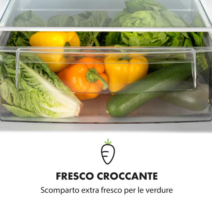 Combinazione frigo-congelatore Miro XL Frigorifero, 249 l, Scomparto  congelatore: 69 l, Frigorifero: 180 l, 4 ripiani in vetro / 4 scomparti  porta / Scomparto Crisp, 3 cesti congelatore