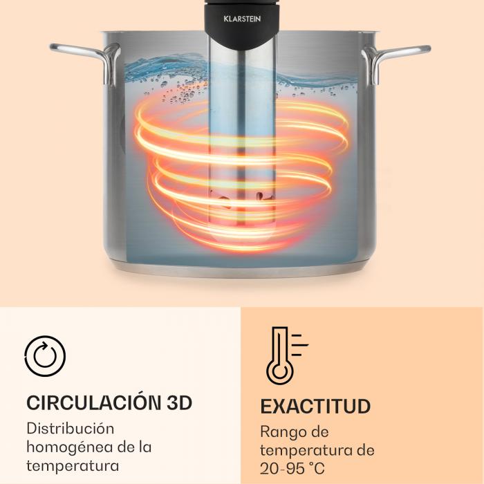 Klarstein Quickstick Sous Vide – Roner cocina baja temperatura con bomba  circulación 3D – Shopavia