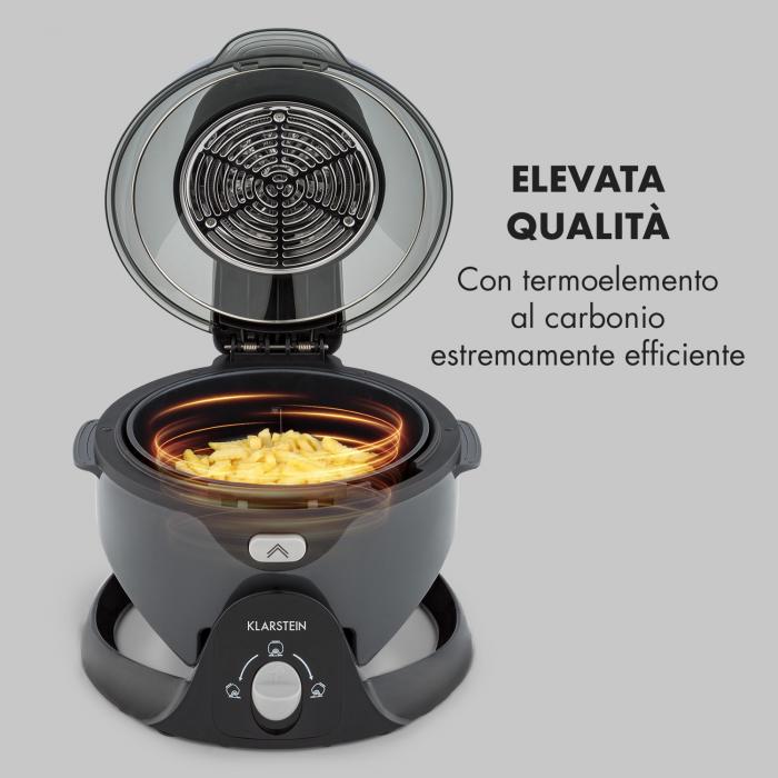 VitAir Pommesmaster friggitrice ad aria calda 360° 1400W 50-240°C timer Nero