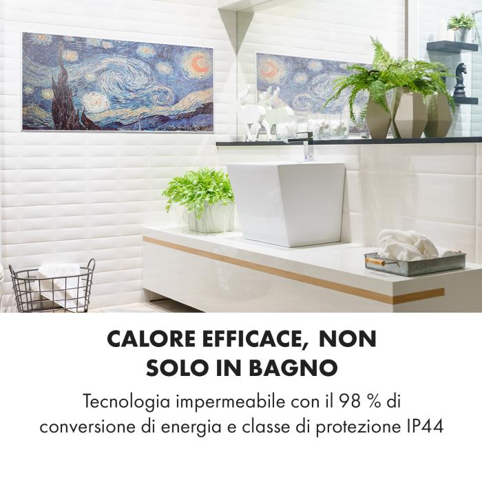 Klarstein Wonderwall Air Art Smart Pannello Radiante Infrarossi 120x60cm  700W App Stelle 120 x 60 cm / Design: Starry Night