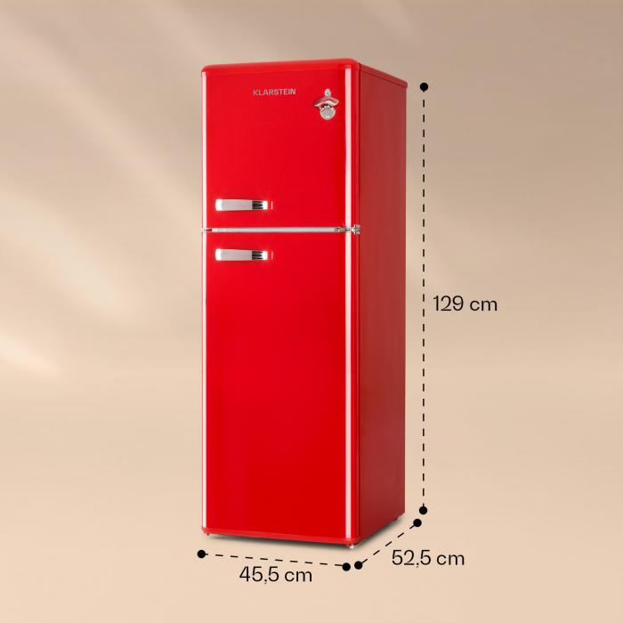 Combiné réfrigérateur-congélateur Audrey, 97 litres, réfrigérateur 61 l  et congélateur 39 l, 2 clayettes en verre, température de refroidissement  : 0-10 °C en continu